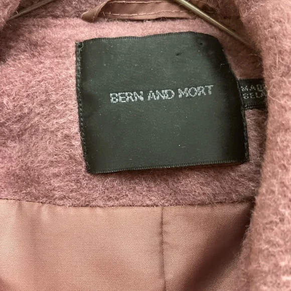 Bern and Mort size 10 dusty rose alpaca/wool coat - Picture 3 of 6